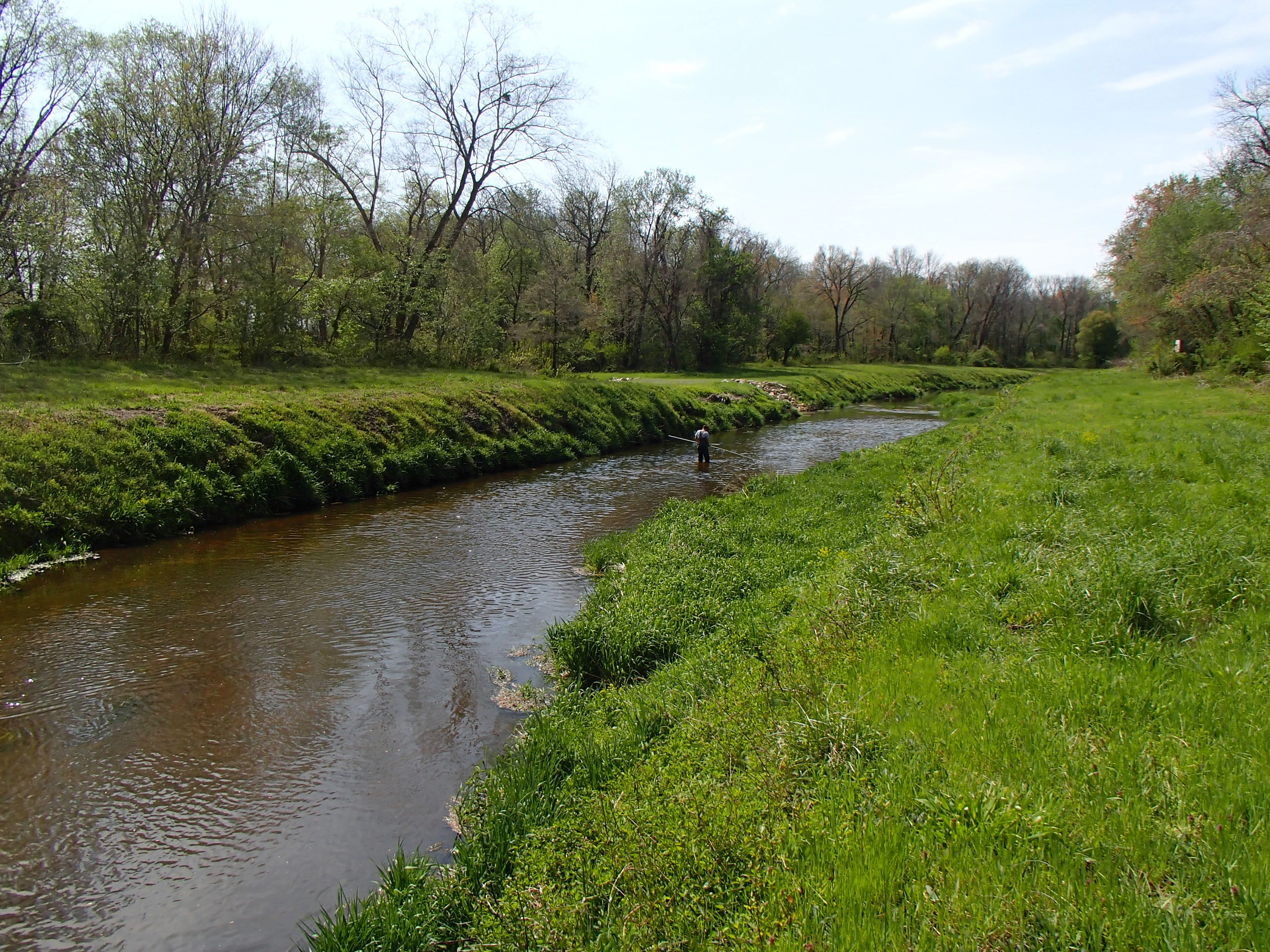 Field photo showing stream conditions at site TUCK-307-R-2016_midpoint looking downstream